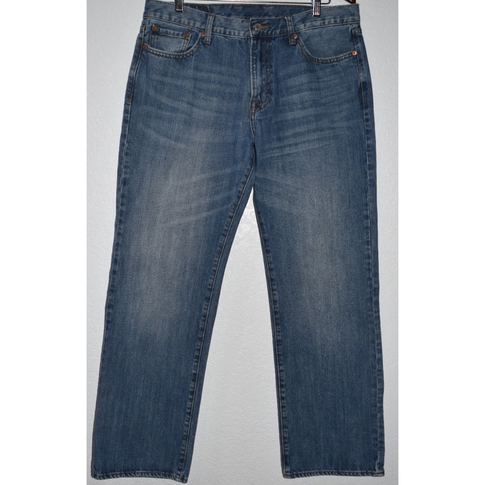Lucky Jeans Mens 34 Style 212 Straight Leg 100% Cotton Blue 5-Pocket 31.5 Inseam